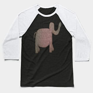 Elephant: Gray and Orange Baseball T-Shirt